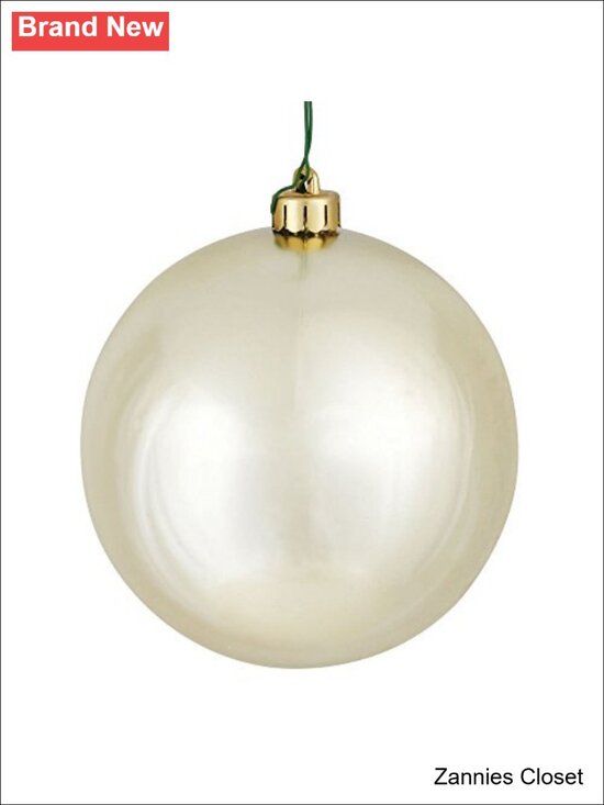 Other - 🎄 Vickerman 4" Shiny Plastic Ball Ornament 6 per Bag Shatterproof Hanging